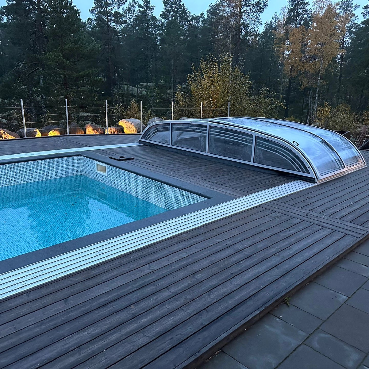 Pooloverdækning NIVO KIT 960B 4×9 (klart glas, sidedør)