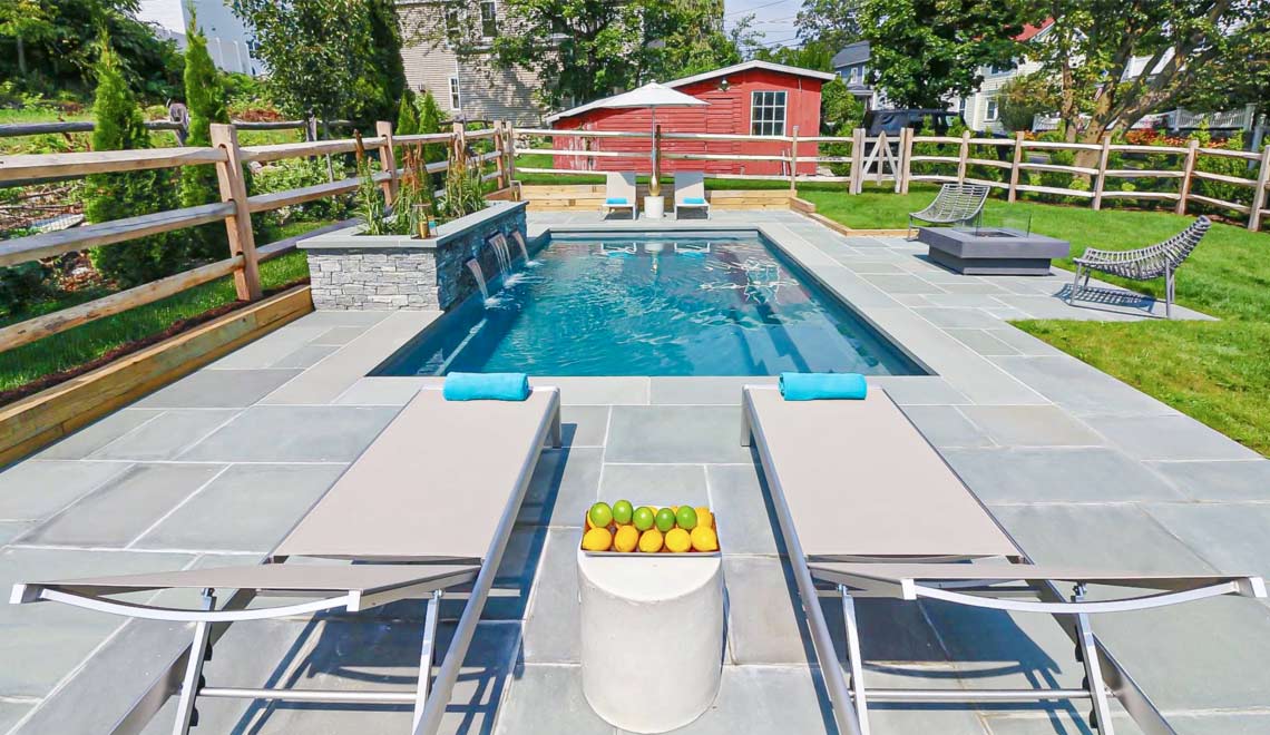 Leisurepools Reflektion 3,8×7-10m, 1,28-1,84m dybde