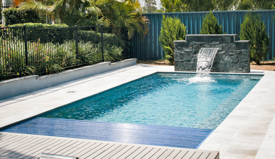 Leisurepools Reflection med lamelkasse 3,8×7,92-9,92 m, 1,28-1,78 m dybde