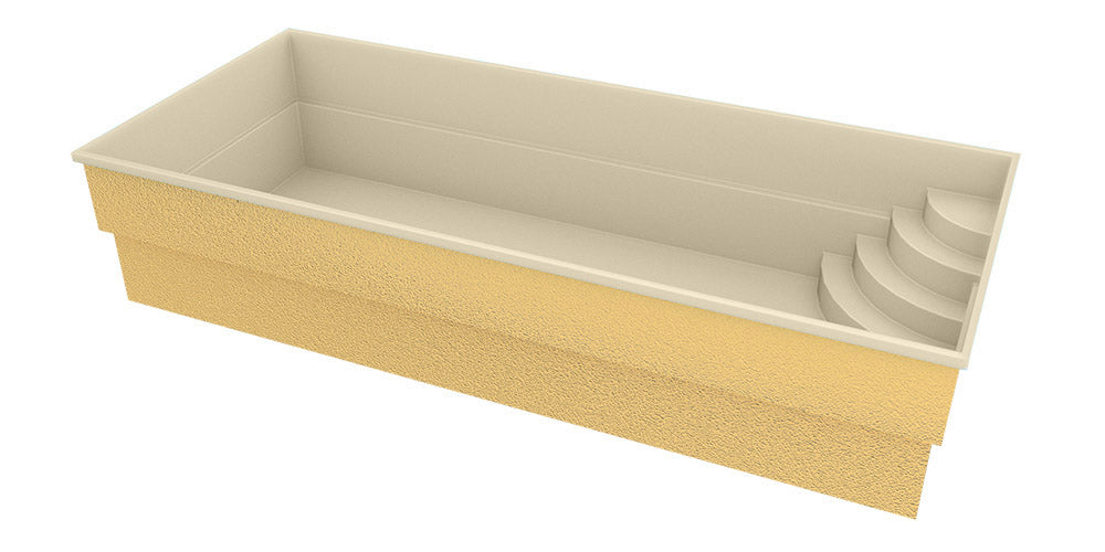 Glasfiberpool Papeete 700 7,00m x 3,50m x 1,50m