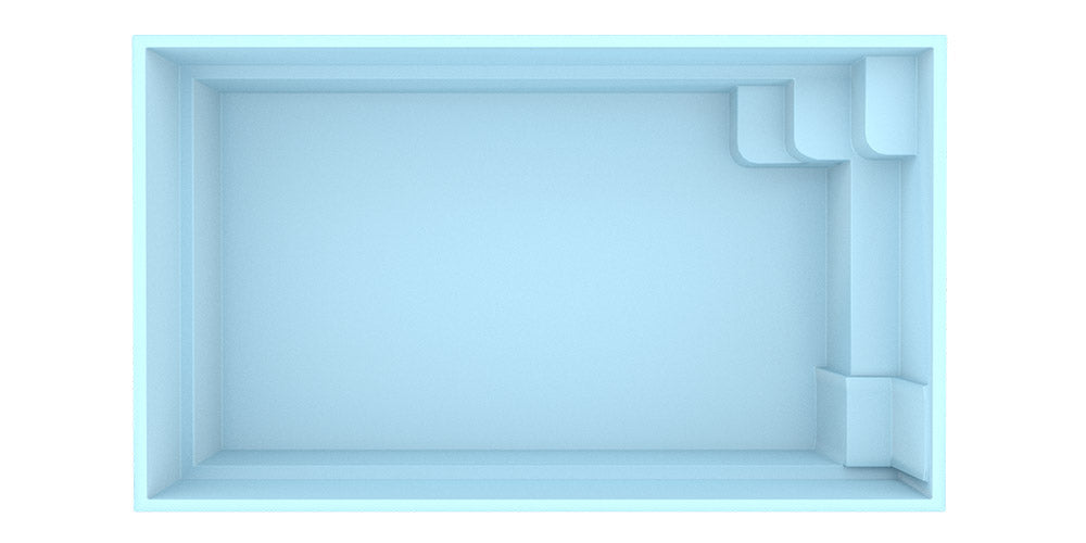 Glasfiberpool Saba 500 5,00m x 3,00m x 1,45m