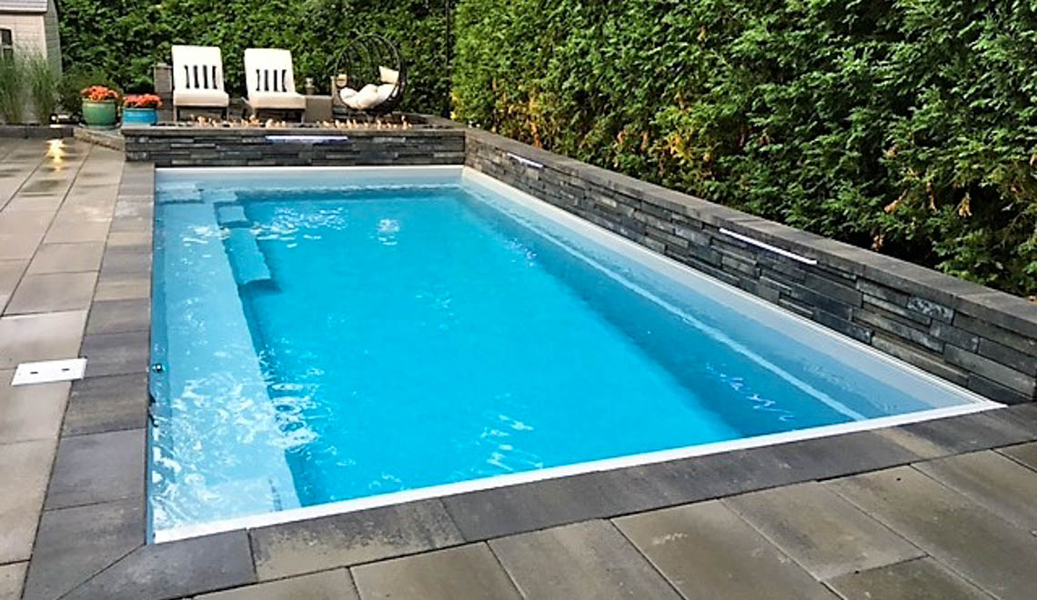 Leisurepools Reflektion 3,8×7-10m, 1,28-1,84m dybde
