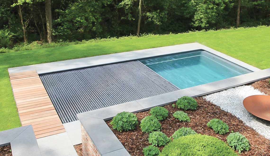Leisurepools Reflection med lamelkasse 3,8×7,92-9,92 m, 1,28-1,78 m dybde