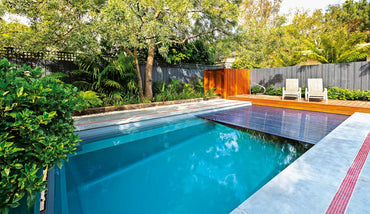 Leisurepools Reflection med lamelkasse 3,8×7,92-9,92 m, 1,28-1,78 m dybde