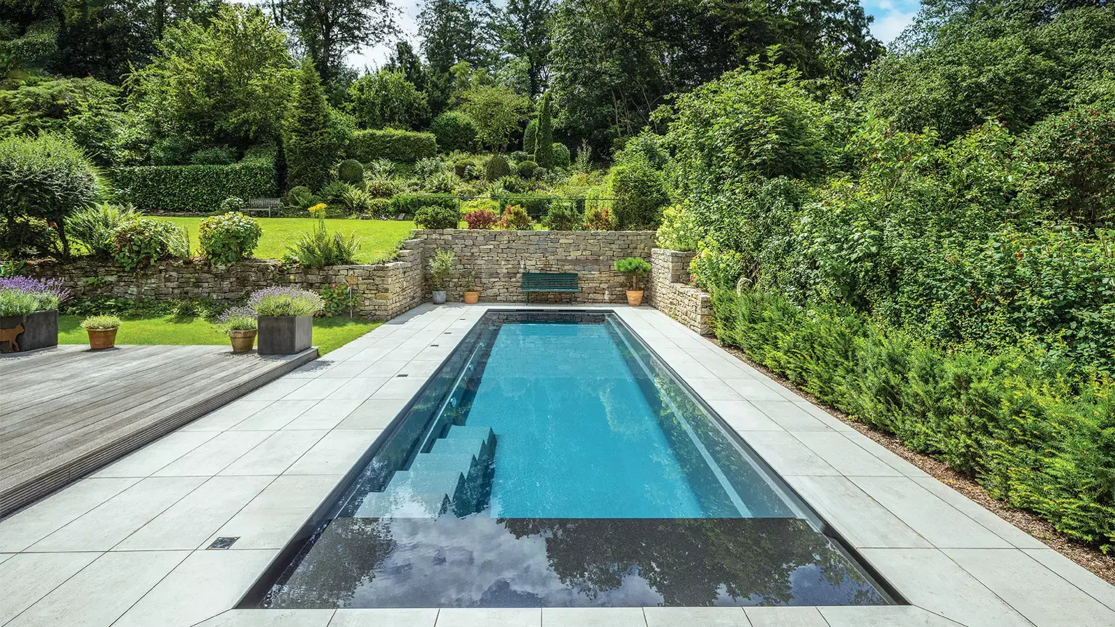 Leisurepools Lineær højvandslinje 3,3×6-11 m, 1,5 m dybde