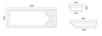 Glasfiberpool Aruba 800 8,20m x 3,70m x 1,50m