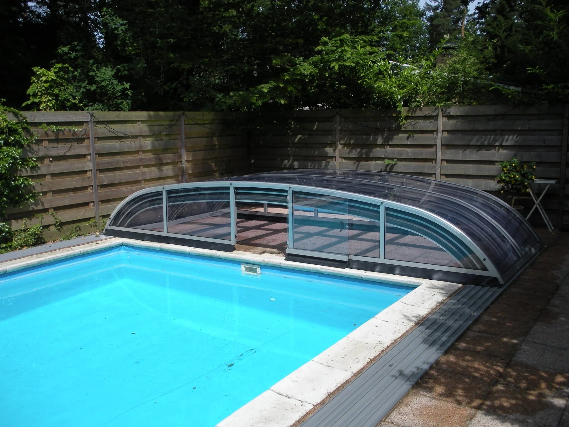 Pooltag NIVO KIT X 3×6 (klart glas, ANOX, hoveddør)