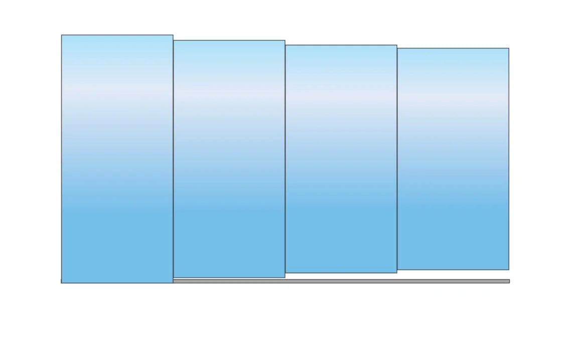 Pooloverdækning Sydney 4×7 (Enkelt skinne, Antracit)