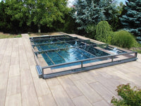 Pooltag Master PLUS 3×6 enkelt skinne, 6 mm klar plast2